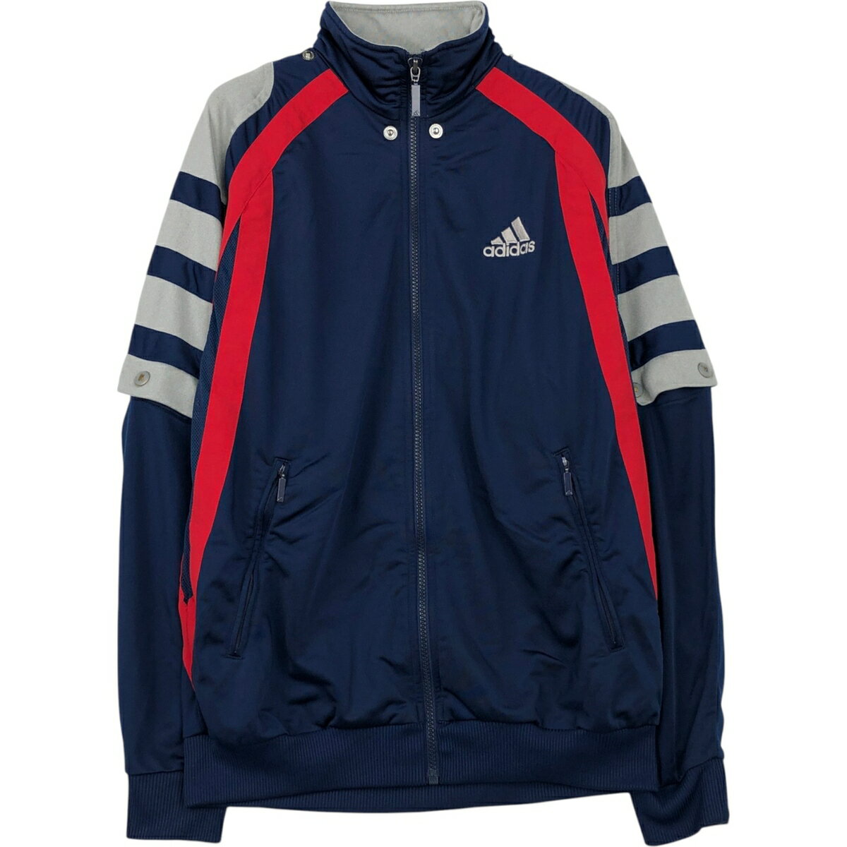 樂天商城 - 古着 90~00'S アディダス adidas 2WAY バックロゴ ジャージ トラックジャケット メンズXL相当 /eaa619721 【中古】 【260306】 ネイビー系 春秋冬
