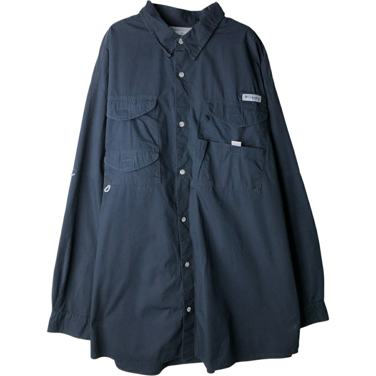 樂天商城 - 古着 コロンビア Columbia 長袖 フィッシングシャツ メンズXL相当 /eaa619782 【中古】 【260307】 ブラック系 春夏秋冬