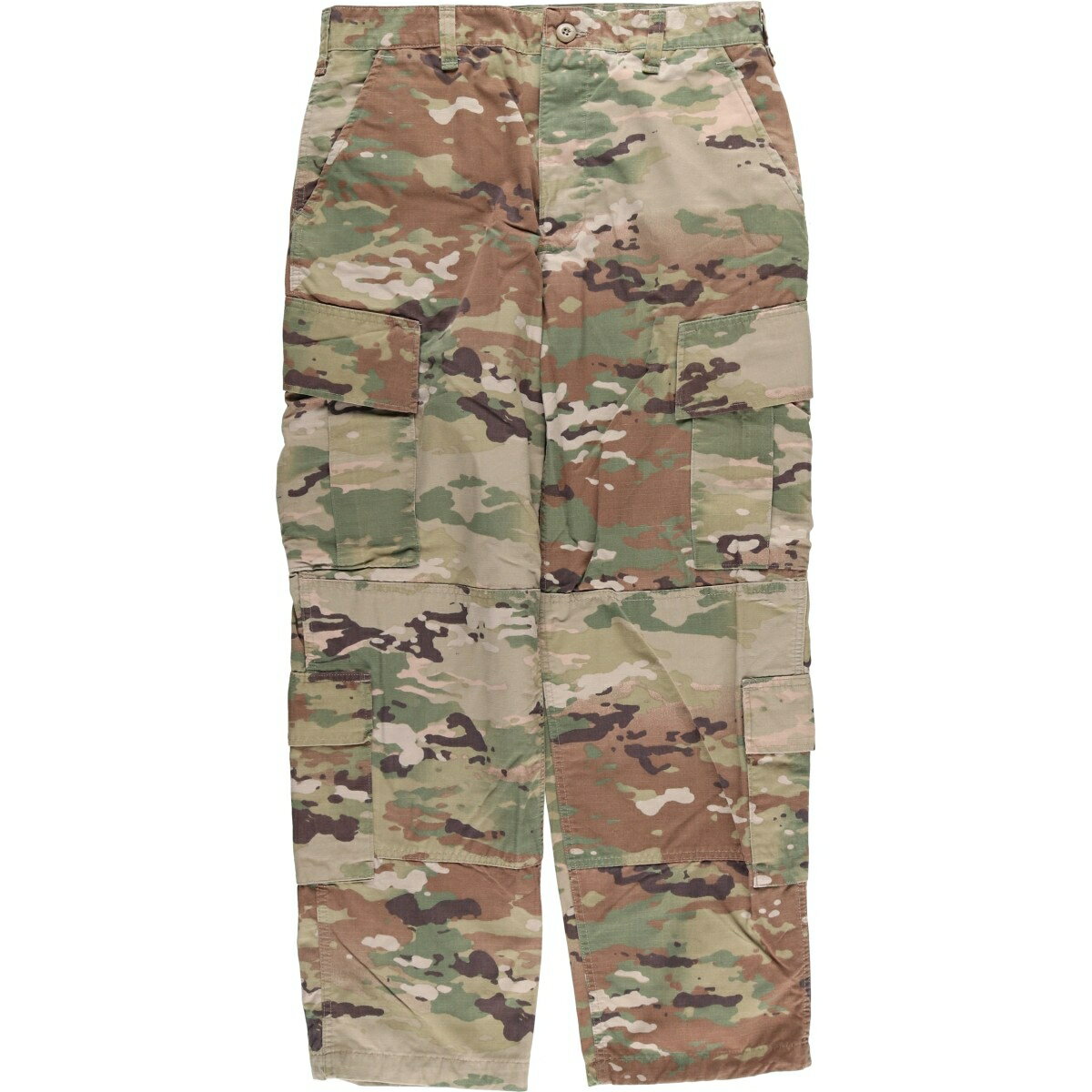 古着 米軍実品 迷彩柄 マルチカムカモ リップストップ ミリタリー カーゴパンツ コンバットパンツ USA製 メンズw34相当 /eaa619801 【中古】 【260313】 カーキ系 春夏秋冬