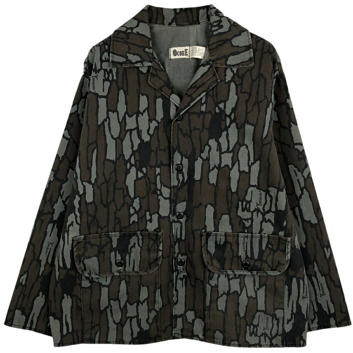 Rakuten - 古着 90'S OCOEE 迷彩柄 ツリーバークカモ ポリ×コットンジャケット メンズL相当 ヴィンテージ /eaa619844 【中古】 【260309】 グレー系 春秋冬