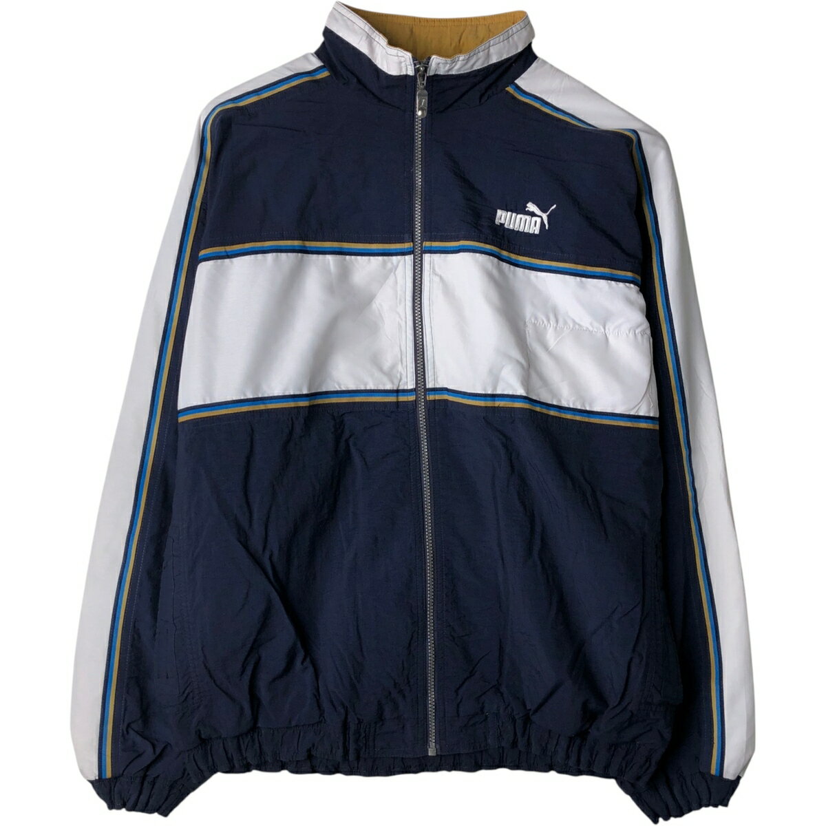 乐天商城 - 古着 90'S プーマ PUMA ジップアップジャケット メンズL相当 ヴィンテージ /eaa619913 【中古】 【260306】 ホワイト系 春秋冬