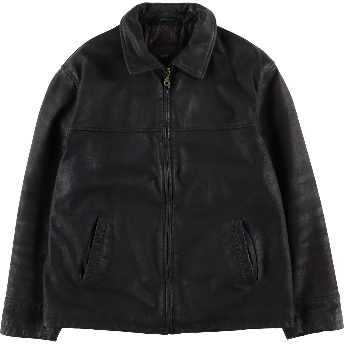 樂天商城 - 古着 celio スイングトップタイプ レザーブルゾン メンズM相当 /eaa620201 【中古】 【260411】