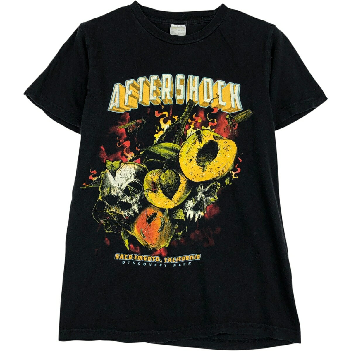 Rakuten - 古着 SOCAL AFTERSHOCK FESTIVAL ドクロ柄 スカル柄 バンドTシャツ バンT レディースS相当 /eaa620363 【中古】 【260525】 【ADEL/アデル】