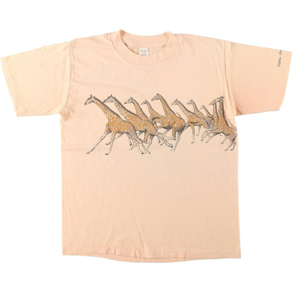 樂天商城 - 古着 ~90'S Lexington キリン柄 アニマルTシャツ USA製 レディースM相当 ヴィンテージ /eaa620414 【中古】 【260613】 【ADEL/アデル】