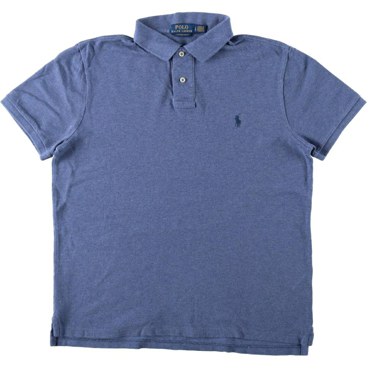 古着 ラルフローレン Ralph Lauren POLO RALPH LAUREN CUSTOM FIT 半袖 ポロシャツ メンズL相当 /eaa620734 【中古】 【260529】 ブルー系 春夏秋