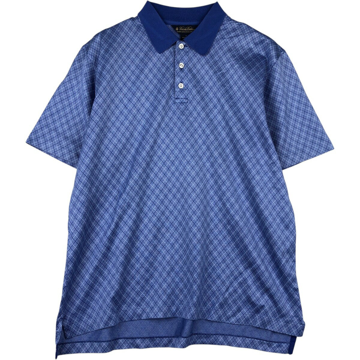 古着 ブルックスブラザーズ Brooks Brothers 総柄 半袖 ポロシャツ メンズM相当 /eaa620781 【中古】 【260531】 ブルー系 春夏秋