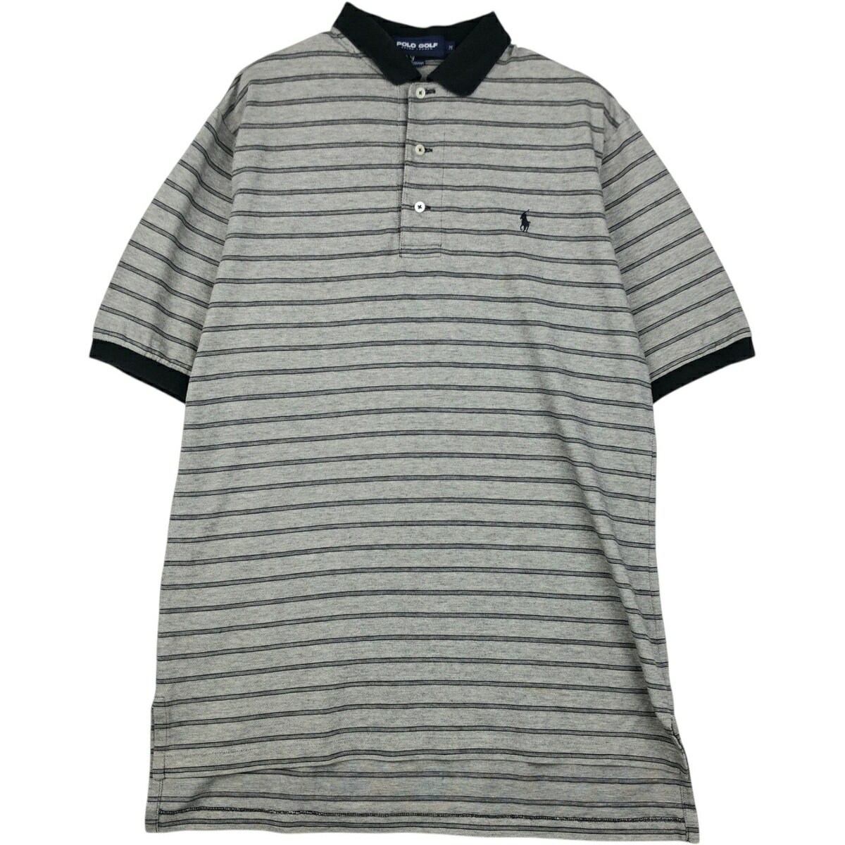 樂天商城 - 古着 ラルフローレン Ralph Lauren POLO GOLF ポロゴルフ 半袖 ボーダー ポロシャツ メンズM相当 /eaa620793 【中古】 【260530】