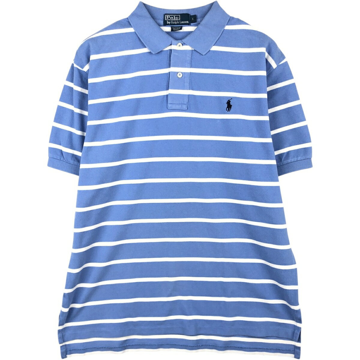 Rakuten - 古着 ラルフローレン Ralph Lauren POLO by Ralph Lauren 半袖 ボーダー ポロシャツ メンズL相当 /eaa620831 【中古】 【260531】