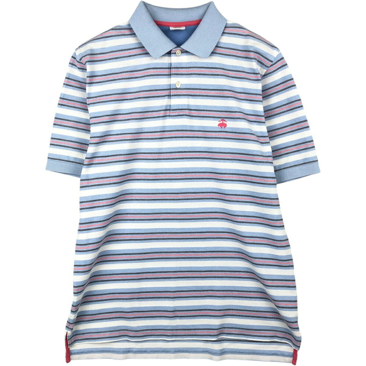 Rakuten - 古着 ブルックスブラザーズ Brooks Brothers 1818 半袖 ボーダー ポロシャツ メンズM相当 /eaa620833 【中古】 【260531】 ホワイト系 春夏秋
