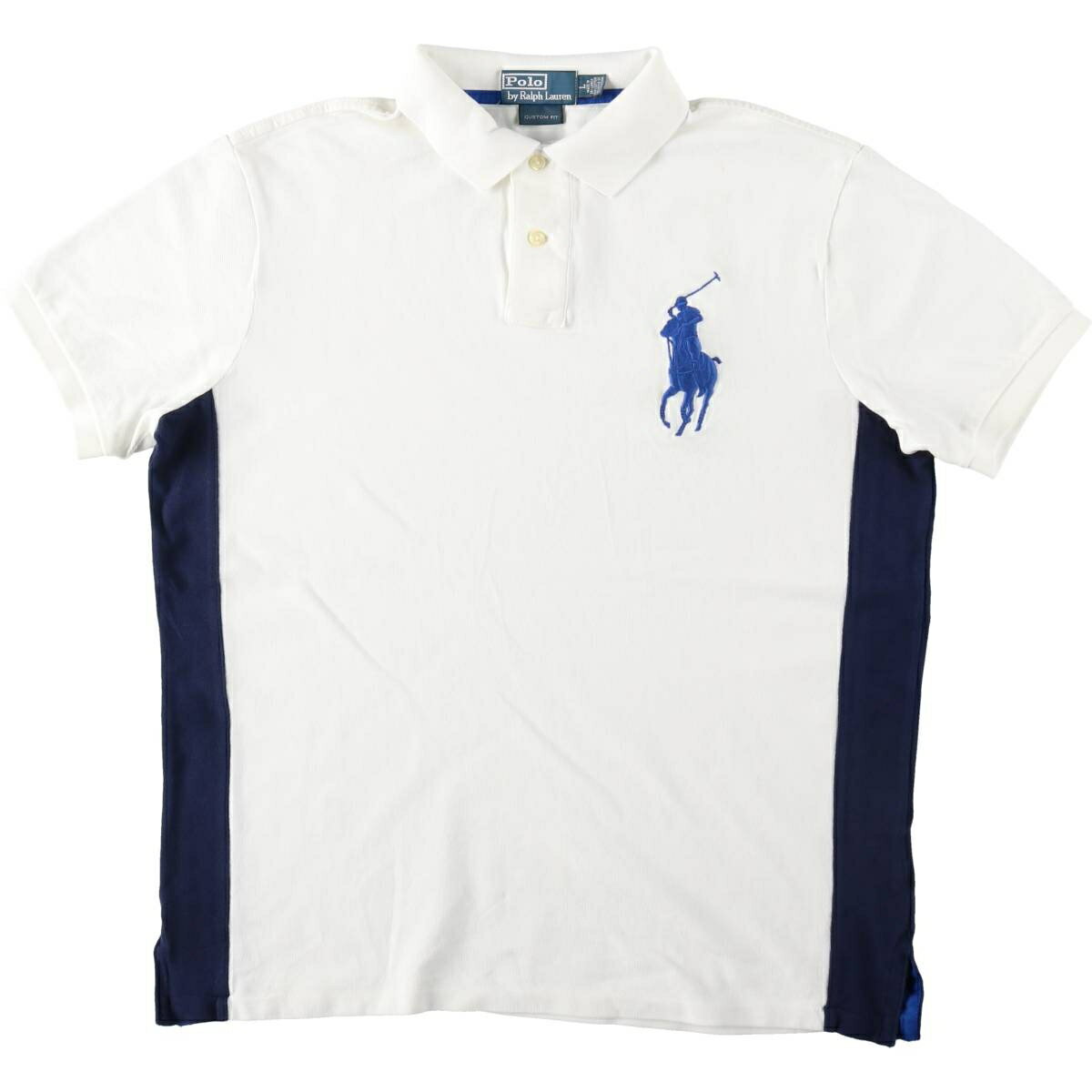 古着 ラルフローレン Ralph Lauren POLO by Ralph Lauren CUSTOM FIT ビッグポニー 半袖 ポロシャツ メンズL相当 /eaa620873 【中古】 【260529】 ホワイト系 春夏秋