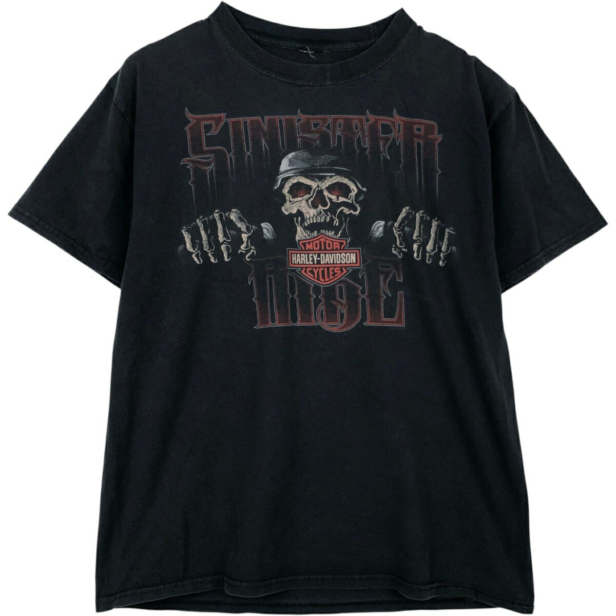 乐天商城 - 古着 ハーレーダビッドソン Harley-Davidson ドクロ柄 スカル柄 モーターサイクル バイクTシャツ メンズM相当 /eaa621098 【中古】 【260608】