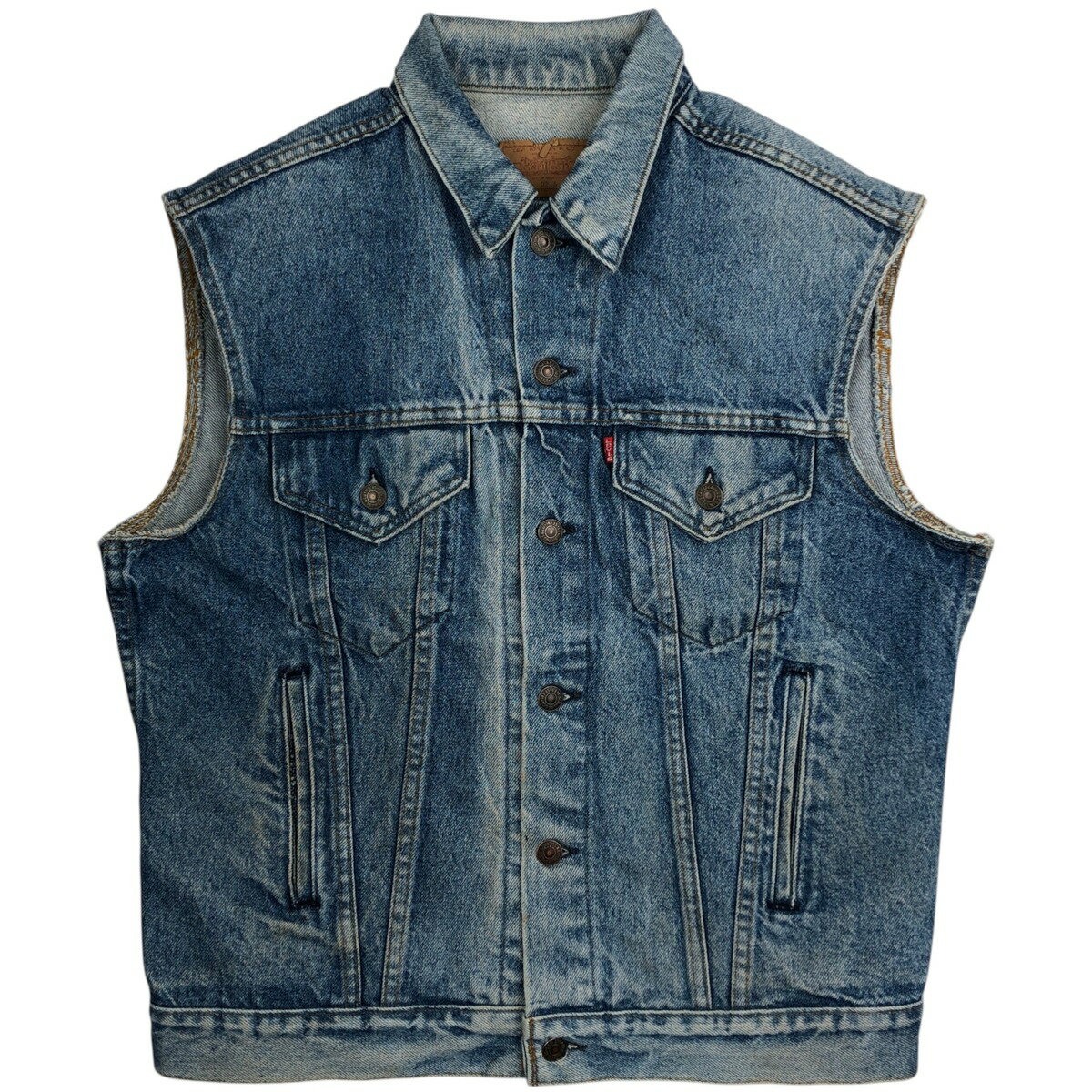 古着 80~90'S リーバイス Levi's 71506-0216 デニムベスト USA製 メンズM相当 ヴィンテージ /eaa621106 【中古】 【260327】 ブルー系 春秋冬