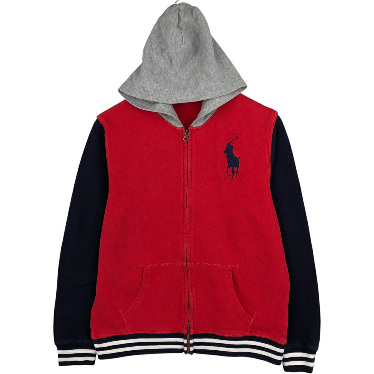 古着 ラルフローレン Ralph Lauren POLO RALPH LAUREN ビッグポニー スウェットフルジップパーカー レディースXL相当 /eaa621163 【中古】 【260322】 【Elulu/エルル】 レッド系 春夏秋冬