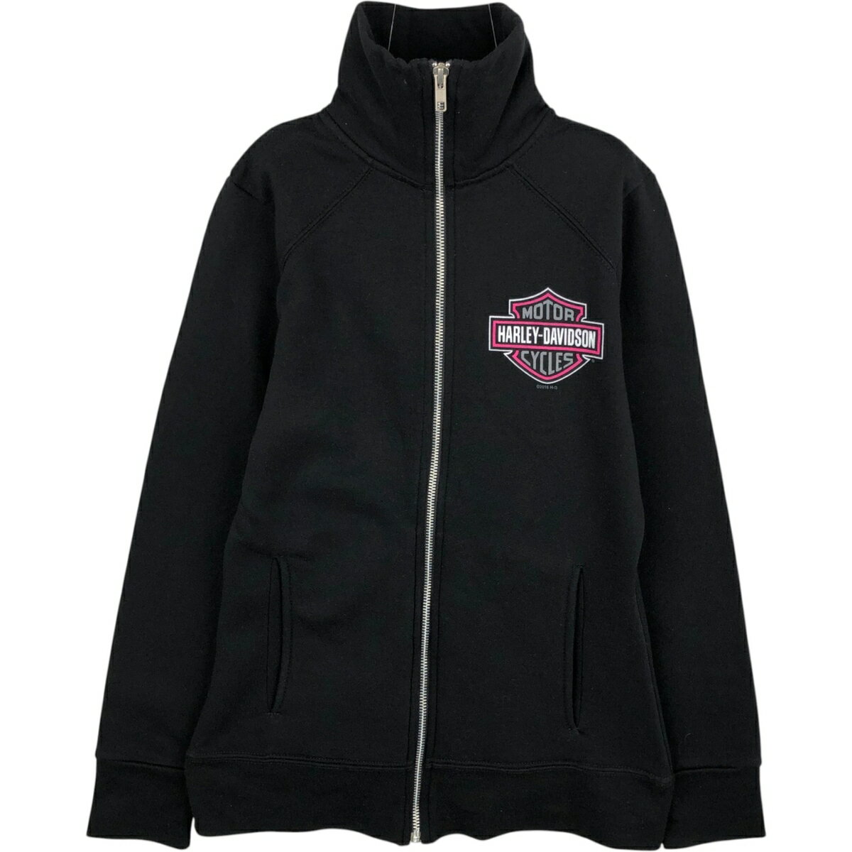 Rakuten - 古着 ハーレーダビッドソン Harley-Davidson フルジップスウェットシャツ トレーナー レディースXS相当 /eaa621164 【中古】 【260322】 【Elulu/エルル】 ブラック系 春夏秋冬