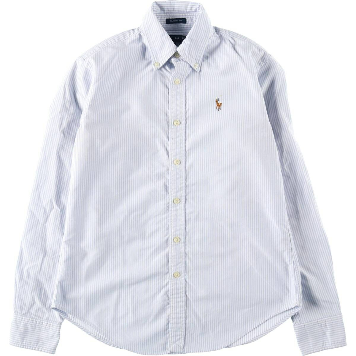 乐天商城 - 古着 ラルフローレン Ralph Lauren CLASSIC FIT クラシックフィット 長袖 ボタンダウンストライプシャツ レディースS相当 /eaa621245 【中古】 【260412】 【ADEL/アデル】