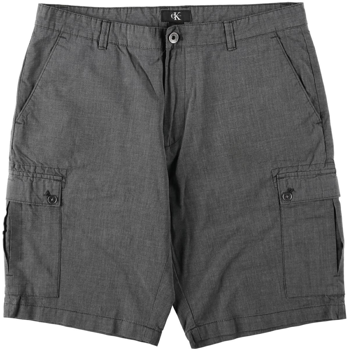 乐天商城 - 古着 90~00'S カルバンクライン Calvin klein シャンブレー カーゴショーツ ハーフパンツ メンズw37相当 /eaa621418 【中古】 【260607】 【GR-NV】
