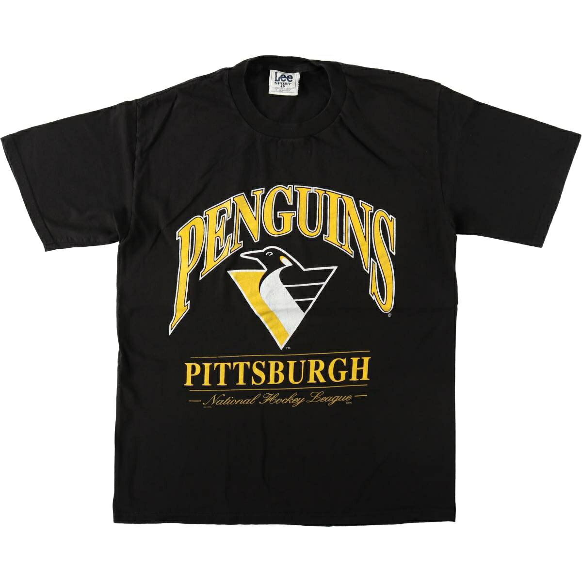 古着 90~00'S リー Lee SPORT NHL PITTSBURGH PENGUINS ピッツバーグペンギンズ スポーツプリントTシャツ メンズL相当 /eaa621469  