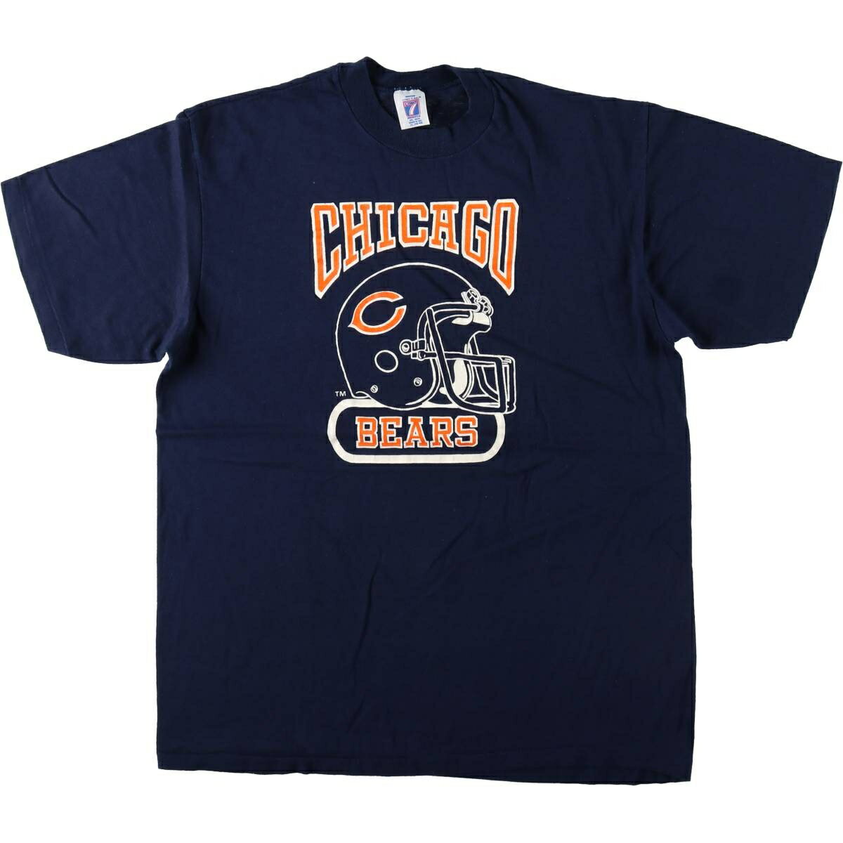 樂天商城 - 古着 80~90'S ロゴセブン LOGO 7 NFL CHICAGO BEARS シカゴベアーズ スポーツプリントTシャツ USA製 メンズXL相当 ヴィンテージ /eaa621471 【中古】 【260605】 ネイビー系 春夏秋