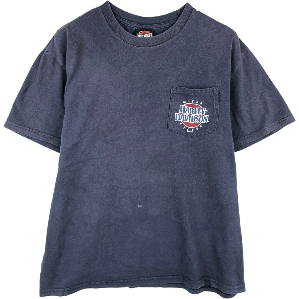 Rakuten - 古着 ハーレーダビッドソン Harley-Davidson 鷲柄 イーグル柄 星条旗柄 モーターサイクル バイクTシャツ メンズM相当 /eaa621535 【中古】 【260601】