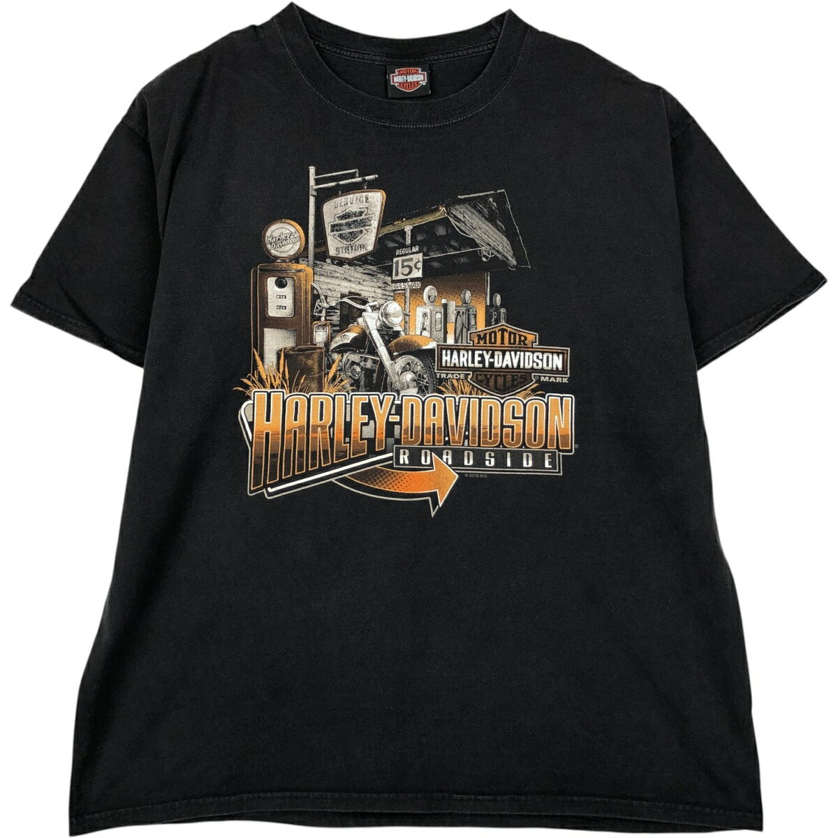 乐天商城 - 古着 ハーレーダビッドソン Harley-Davidson モーターサイクル バイクTシャツ メンズXL相当 /eaa621546 【中古】 【260529】 ブラック系 春夏秋