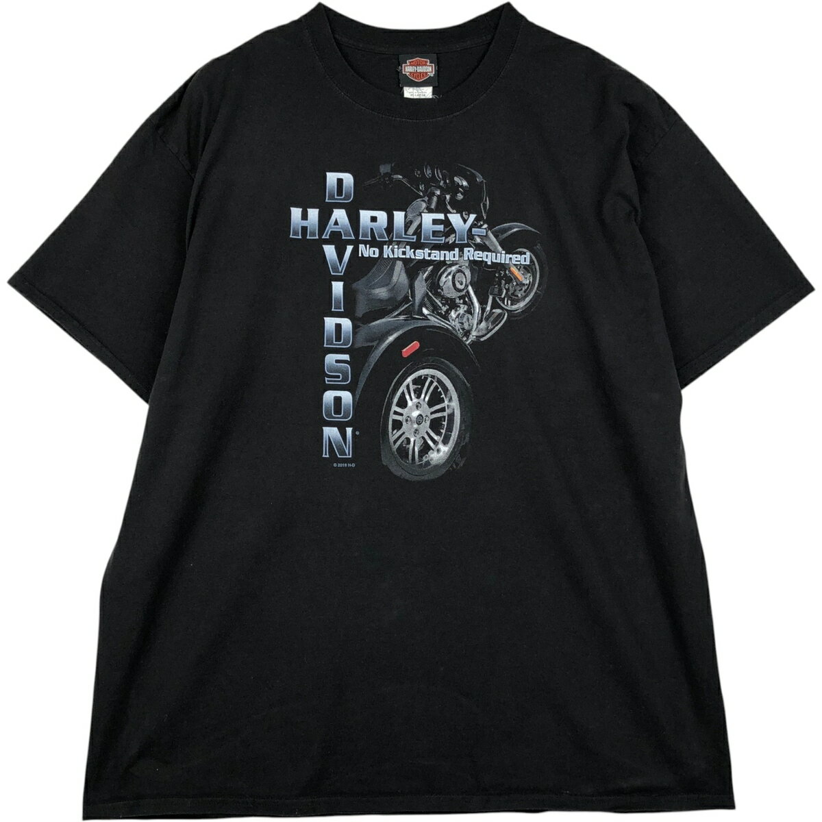 乐天商城 - 古着 Harley-Davidson ハーレーダビッドソン 鷲柄 イーグル柄 星条旗柄 モーターサイクル バイクTシャツ メンズXXL相当 /eaa621560 【中古】 【260529】 ブラック系 春夏秋