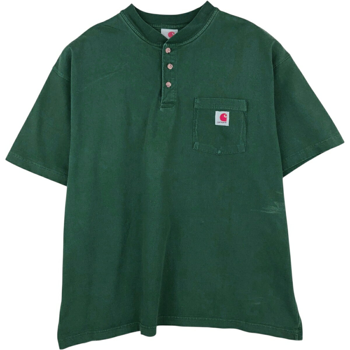 Rakuten - 古着 カーハート Carhartt ヘンリーネック 半袖 Tシャツ メンズXL相当 /eaa621625 【中古】 【260531】