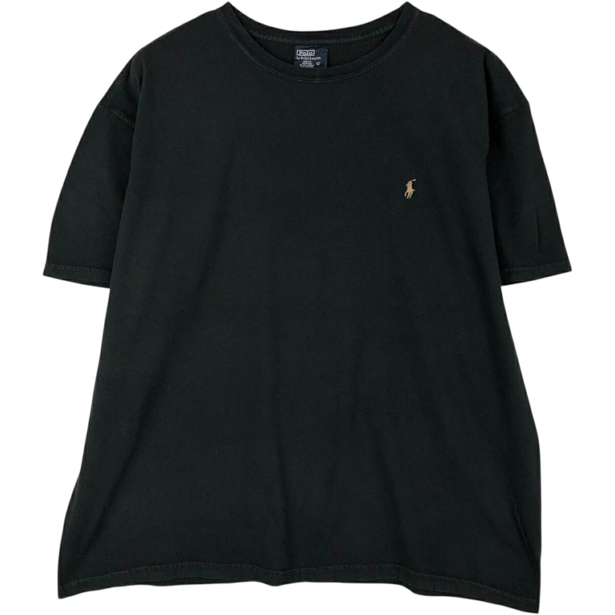 Rakuten - 古着 ラルフローレン Ralph Lauren POLO by Ralph Lauren 半袖 ワンポイントロゴTシャツ メンズL相当 /eaa621657 【中古】 【260529】 ブラック系 春夏秋