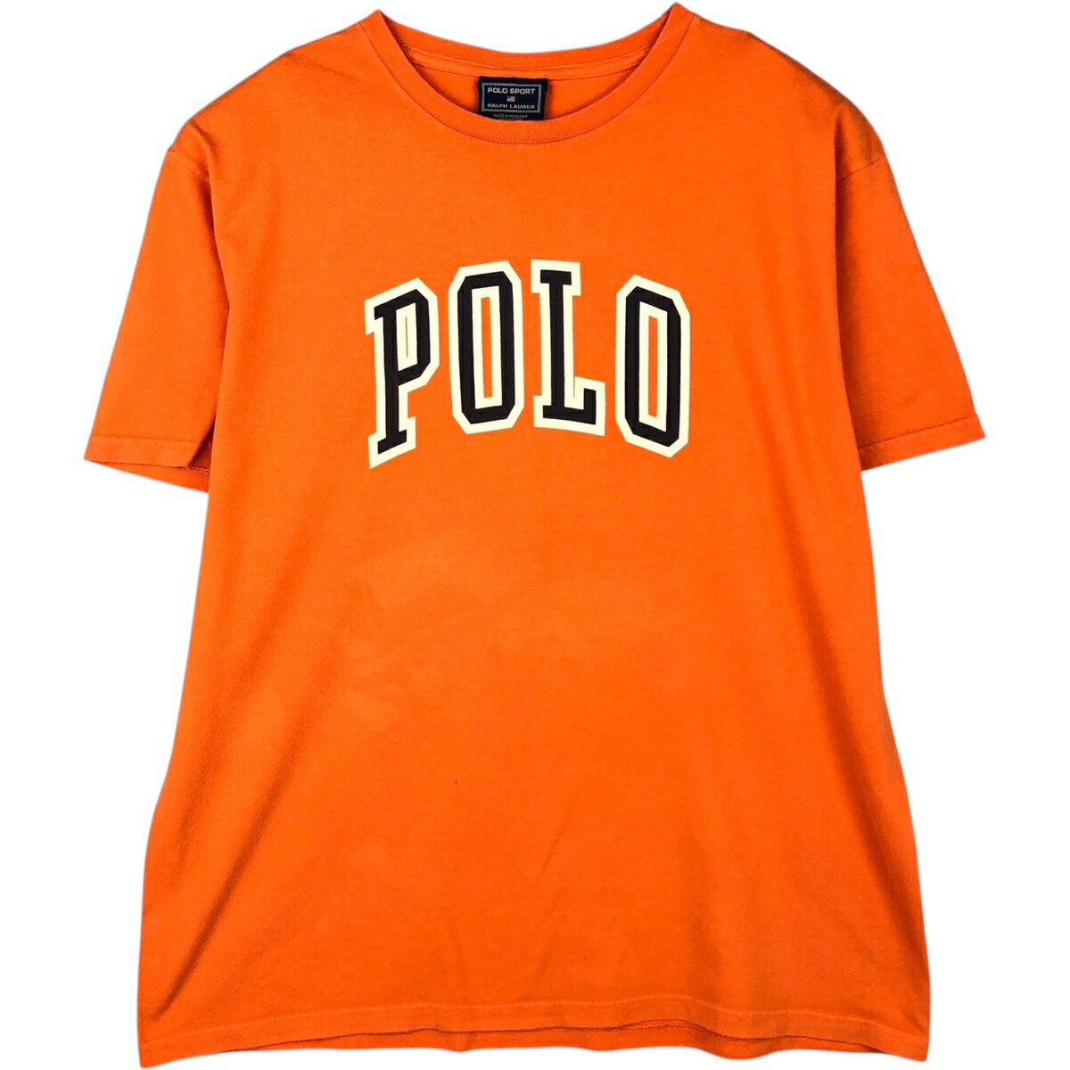 樂天商城 - 古着 ラルフローレン Ralph Lauren POLO SPORT ポロスポーツ 半袖 ロゴTシャツ メンズM相当 /eaa621676 【中古】 【260529】 オレンジ系 春夏秋