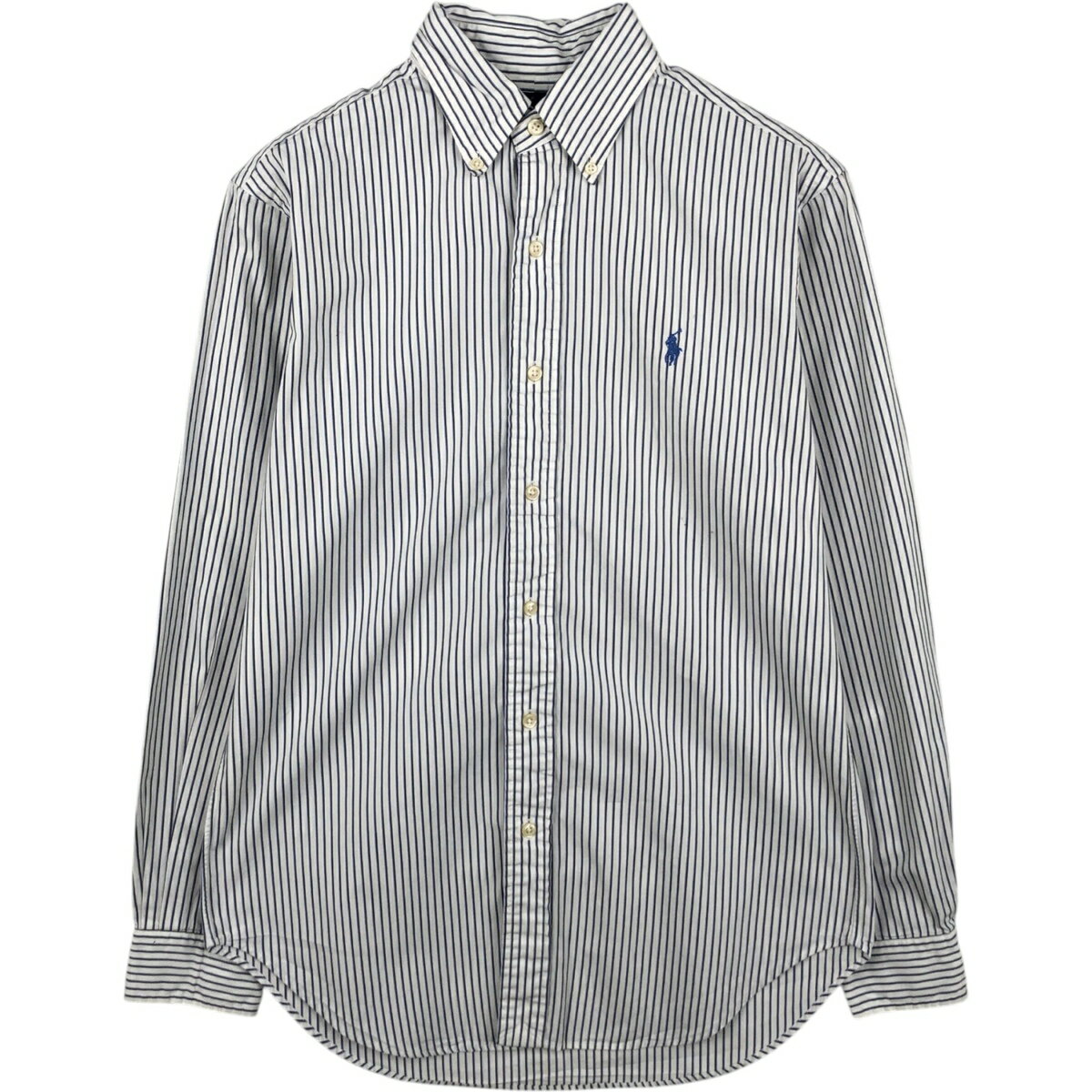 Rakuten - 古着 ラルフローレン Ralph Lauren CLASSIC FIT マルチストライプ 長袖 ボタンダウンストライプシャツ メンズS相当 /eaa621725 【中古】 【260313】 ホワイト系 春夏秋冬