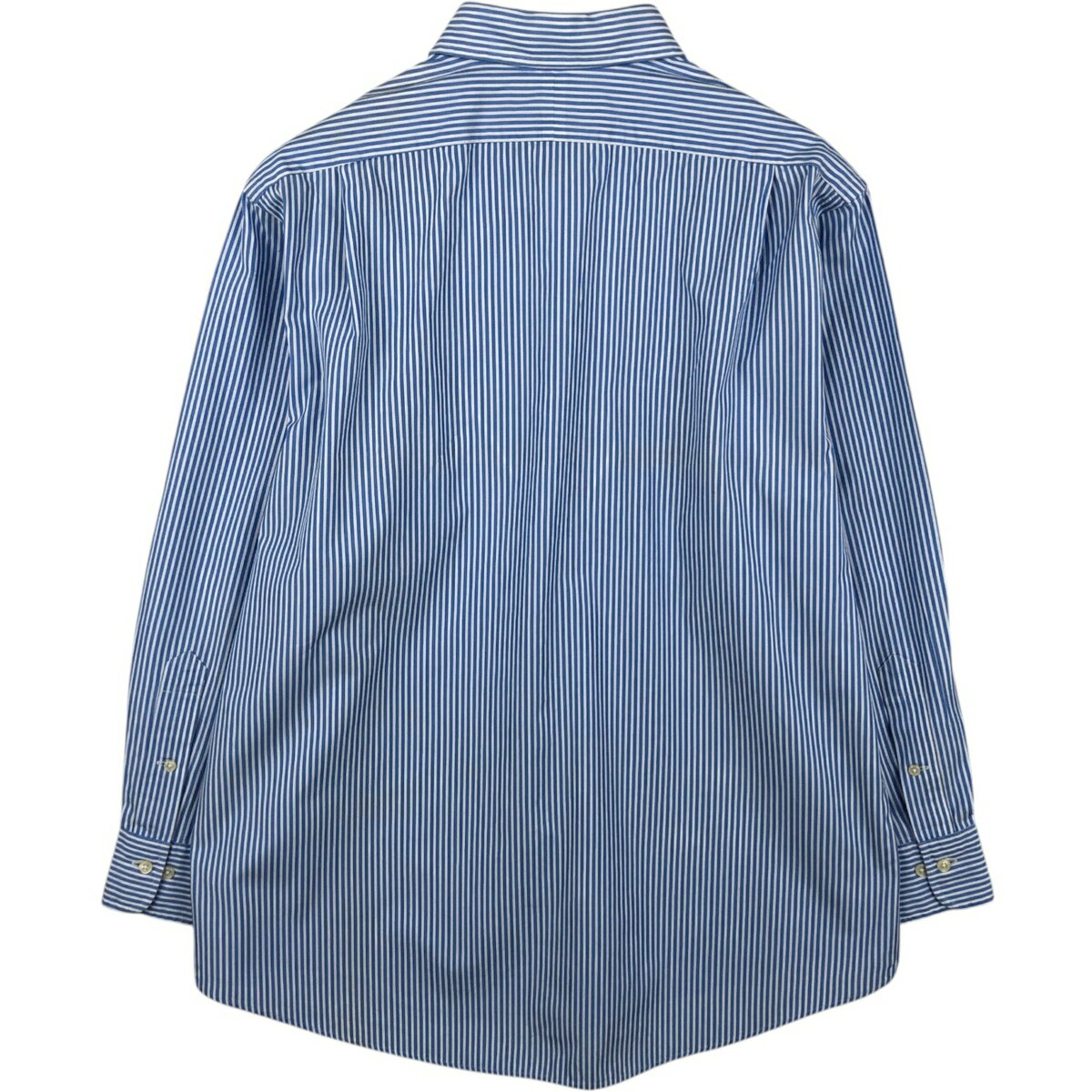 古着 ラルフローレン Ralph Lauren POLO by Ralph Lauren ESTATE CUSTOM FIT 長袖 コットンストライプシャツ メンズXL相当 /eaa621730 【中古】 【260313】 ブルー系 春夏秋冬 2