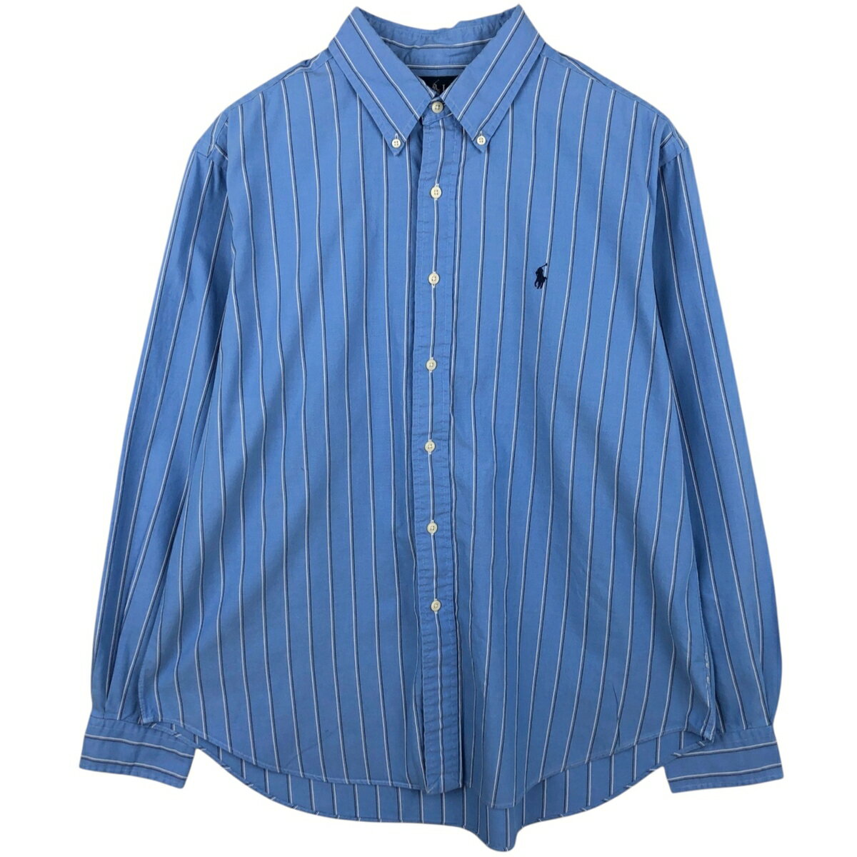 古着 ラルフローレン Ralph Lauren CLASSIC FIT マルチストライプ 長袖 ボタンダウンストライプシャツ メンズXL相当 /eaa62173...