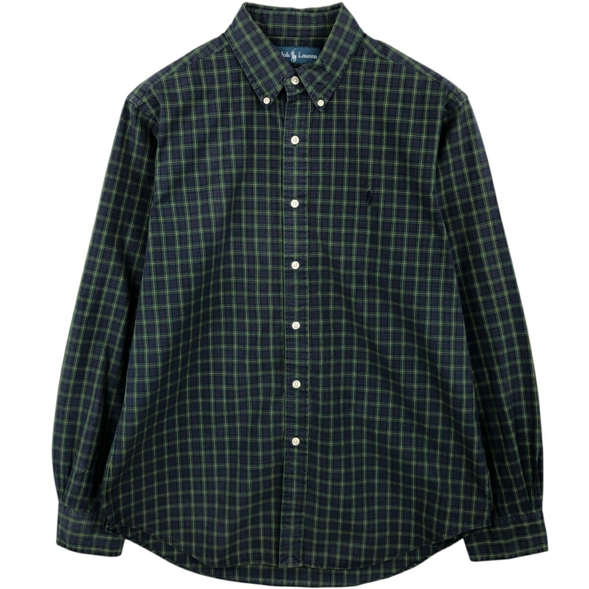Rakuten - 古着 ラルフローレン Ralph Lauren CLASSIC FIT 長袖 ボタンダウンチェックシャツ メンズL相当 /eaa621732 【中古】 【260313】 グリーン系 春夏秋冬