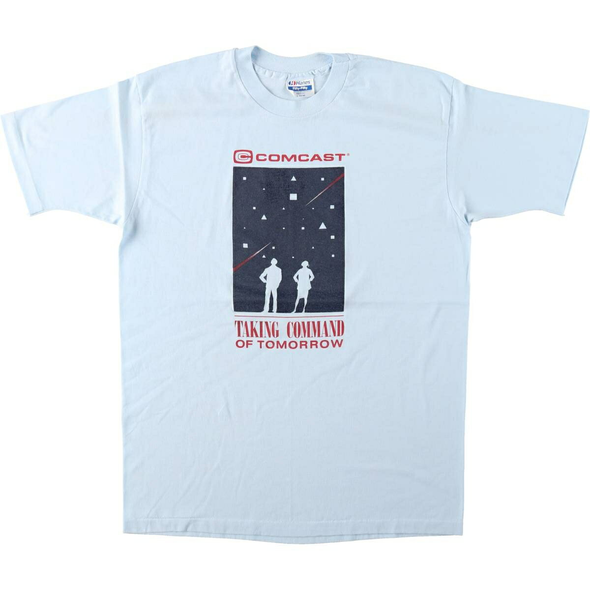 古着 80'S ヘインズ Hanes Fifty-Fifty 青タグ COMCAST コムキャスト アドバタイジングTシャツ USA製 メンズL相当 ヴィンテージ /eaa621841  