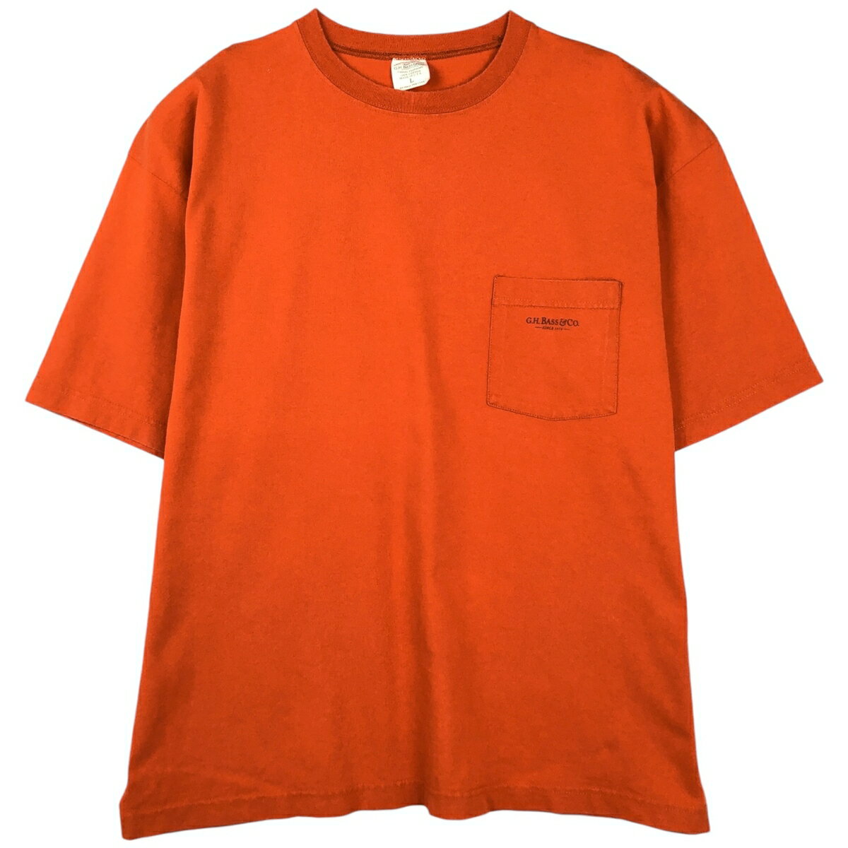 乐天商城 - 古着 ジーエイチバス G.H.Bass 半袖 ポケットTシャツ USA製 メンズL相当 /eaa621892 【中古】 【260606】