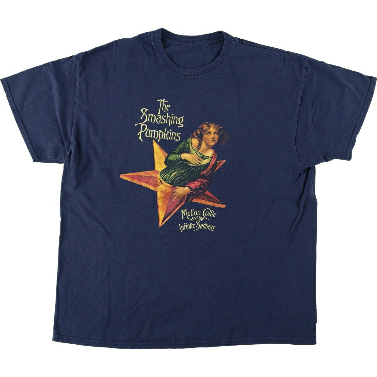 古着 THE SMASHING PUMPKINS スマッシングパンプキンズ バンドTシャツ バンT メンズXL相当 /eaa621954   ネイビー系 春夏秋