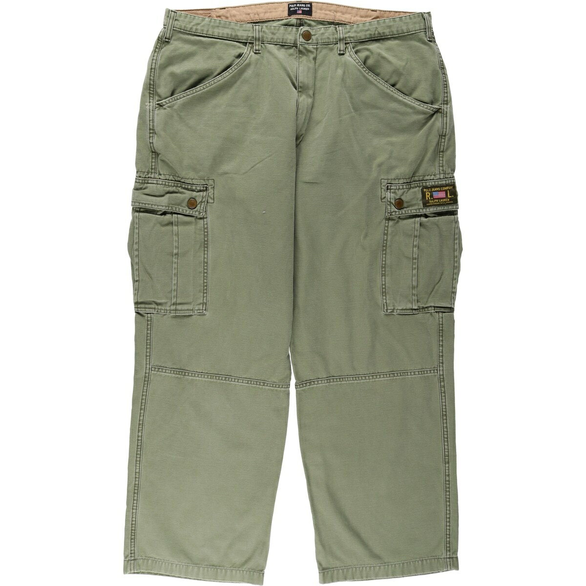 古着 90'S ラルフローレン Ralph Lauren POLO JEANS COMPANY ミリタリー カーゴパンツ メンズw39相当 ヴィンテージ /eaa622388 【中古】 【260605】 カーキ系 春夏秋冬