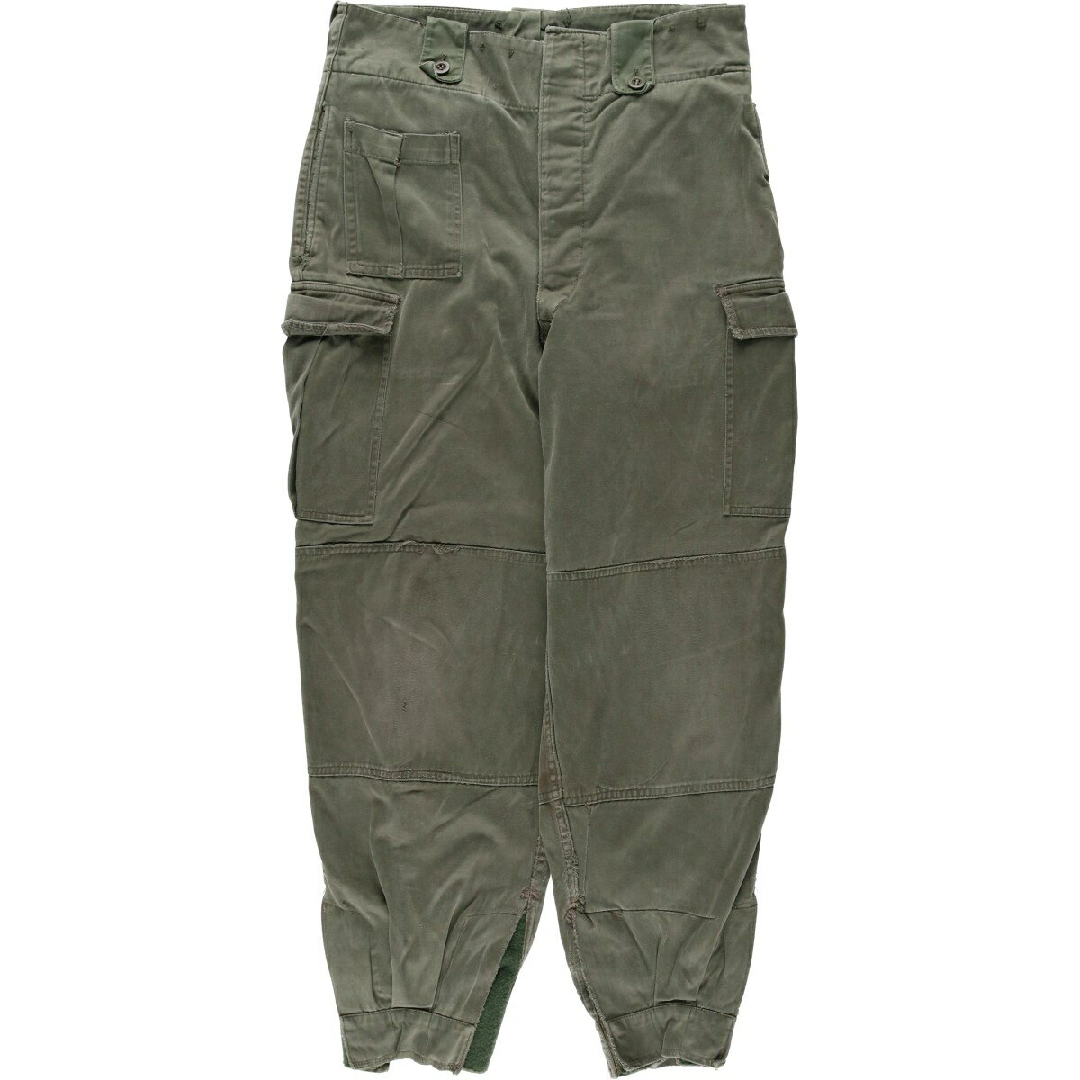 古着 60'S ベルギー軍 M-64 ダブルニー ミリタリー カーゴパンツ 2F 7585/7585 メンズw34相当 ヴィンテージ /eaa622399 【中古】 【260606】