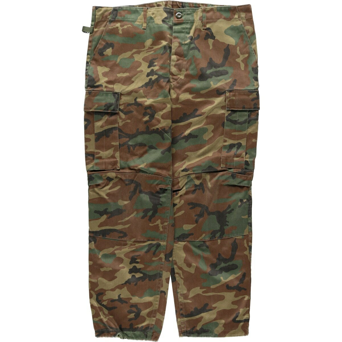 古着 90'S スペイン軍 迷彩柄 ウッドランドカモ ダブルニー ミリタリー カーゴパンツ 54M メンズw38相当 ヴィンテージ /eaa622402 【中古】 【260602】