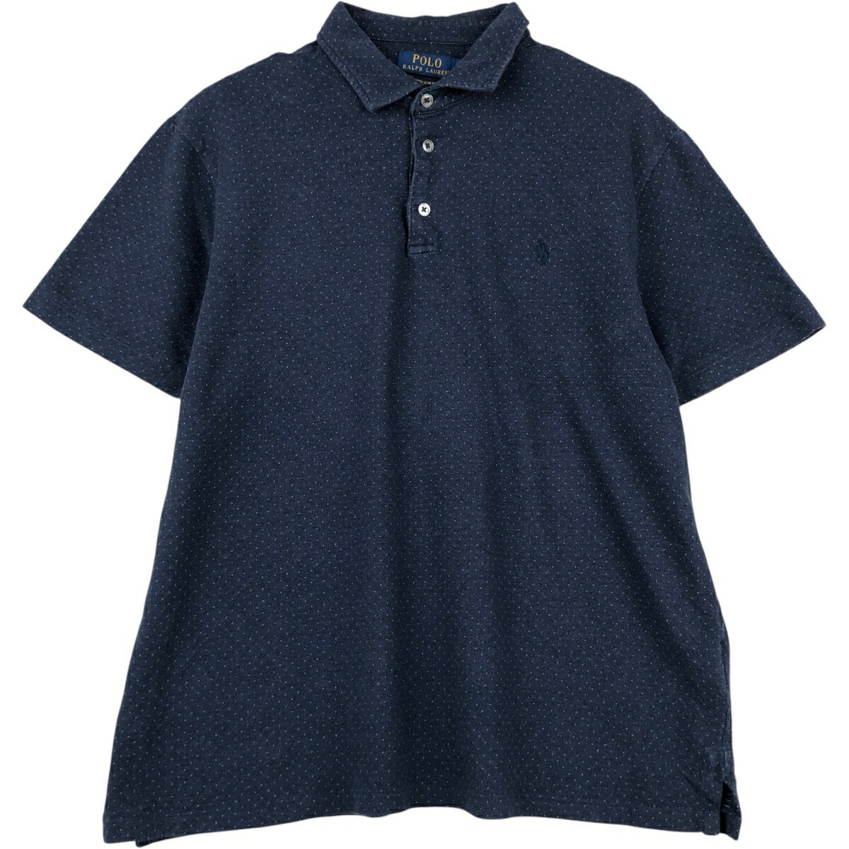 Rakuten - 古着 ラルフローレン Ralph Lauren POLO RALPH LAUREN CUSTOM SLIM FIT ドット柄 半袖 ポロシャツ メンズXL相当 /eaa622603 【中古】 【260602】