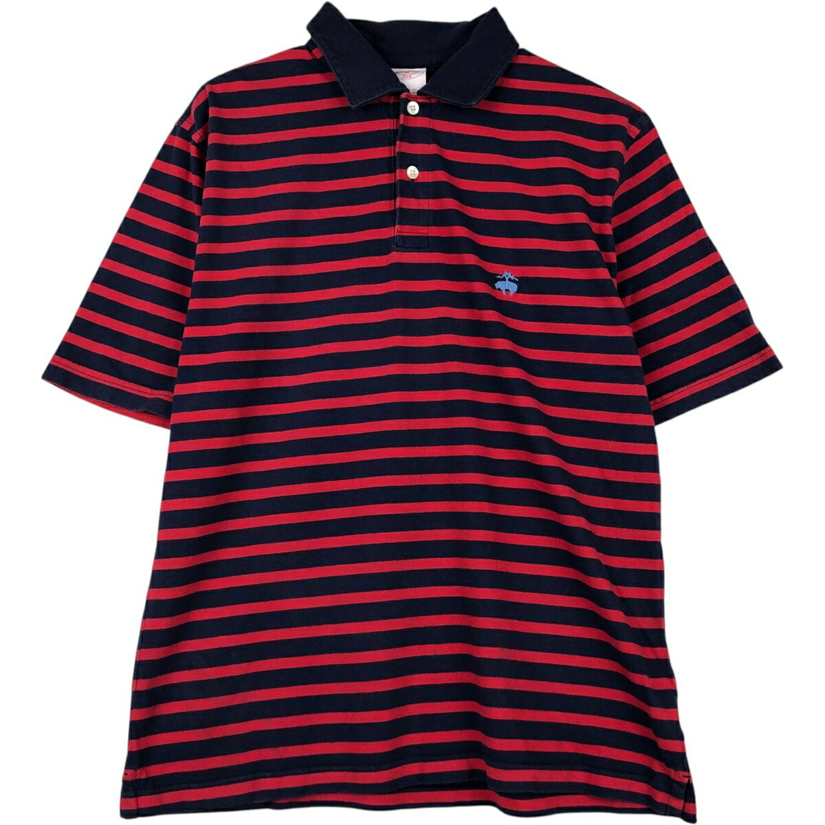 古着 ブルックスブラザーズ Brooks Brothers 346 半袖 ボーダー ポロシャツ メンズM相当 /eaa622607 【中古】 【260602】