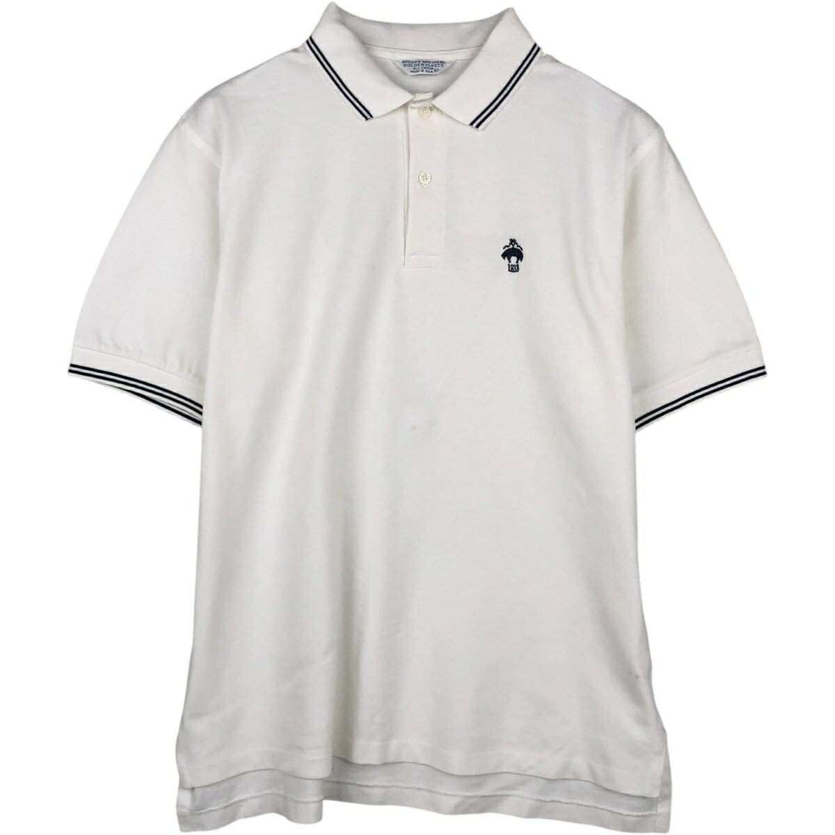 古着 80'S ブルックスブラザーズ Brooks Brothers Golden Fleece 半袖 ポロシャツ USA製 メンズL相当 ヴィンテージ /eaa622630 【中古】 【260605】 ホワイト系 春夏秋