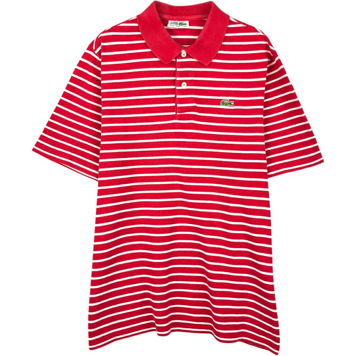 古着 70'S ラコステ LACOSTE CHEMISE フレンチラコステ 半袖 ボーダー ポロシャツ オーストラリア製 22 メンズL相当 ヴィンテージ /eaa622636 【中古】 【260613】