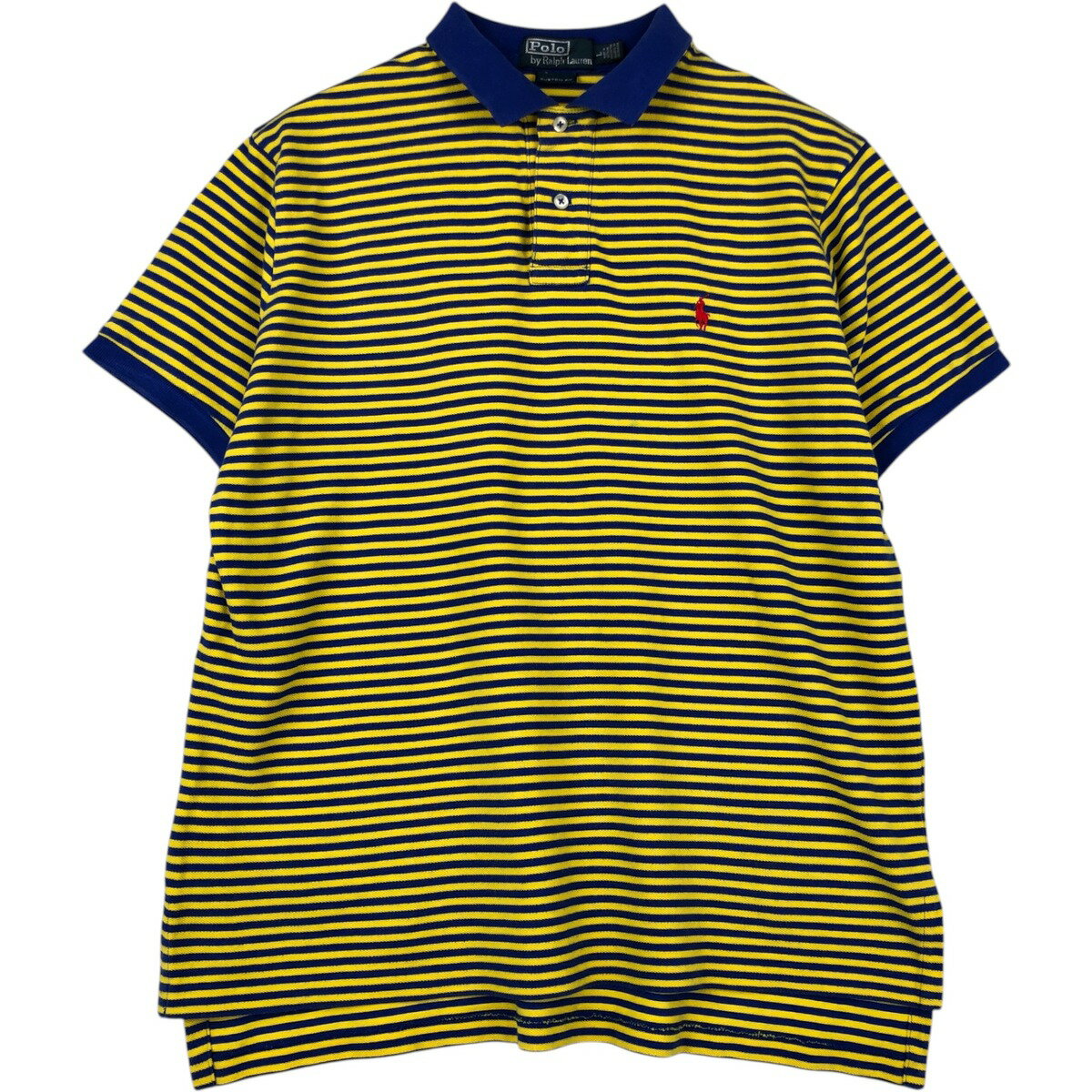 古着 ラルフローレン Ralph Lauren POLO by Ralph Lauren CUSTOM FIT 半袖 ボーダー ポロシャツ メンズL相当 /eaa622648 【中古】 【26..