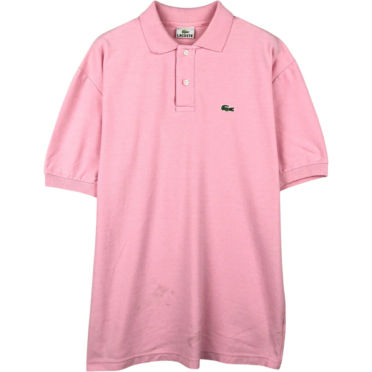 商品詳細 ブランド・LACOSTE・ラコステ・ 特徴・半袖・レギュラーカラー・ モデル/形状・半袖 ポロシャツ・ 素材・コットン:100%・ 色・ピンク系・ 柄・無地・ワンポイント・ 生産国・不明・ 年代 サイズ・メンズL・表記サイズ:5・着丈:76.5cm・身幅:58.5cm・肩幅:52.5cm・袖丈:26cm・ コンディション・C・ カテゴリ・メンズ・トップス・ポロシャツ・無地ポロシャツ・ 商品番号・eaa622686・ 取扱店・・ スタッフコメント鹿の子素材ではありません。LACOSTE 半袖 ポロシャツ / メンズL / 商品番号 eaa622686 USEDですので使用感などございますが、まだまだご愛用していただけます。 古着という事をご理解の上ご注文よろしくお願いします。 【状態追記】 ●前、腹部に汚れ ●後、腰・右腕に汚れ※状態は当社独自の基準です。 着用感表記サイズ着丈身幅肩幅袖丈 メンズL5(サイズ表記5ですが、計測値&着用感でメンズL相当です)76.5cm58.5cm52.5cm26cm ※測定値の若干の誤差はご了承下さい。サイズガイドはこちら ブランドLACOSTEラコステ 特徴半袖 / レギュラーカラーモデル/形状半袖 ポロシャツ素材コットン:100%色ピンク系柄無地 / ワンポイント生産国不明年代-カテゴリ無地ポロシャツ商品番号eaa622686取扱店　　 鹿の子素材ではありません。ラコステの他の商品を見る無地ポロシャツの他の商品を見る