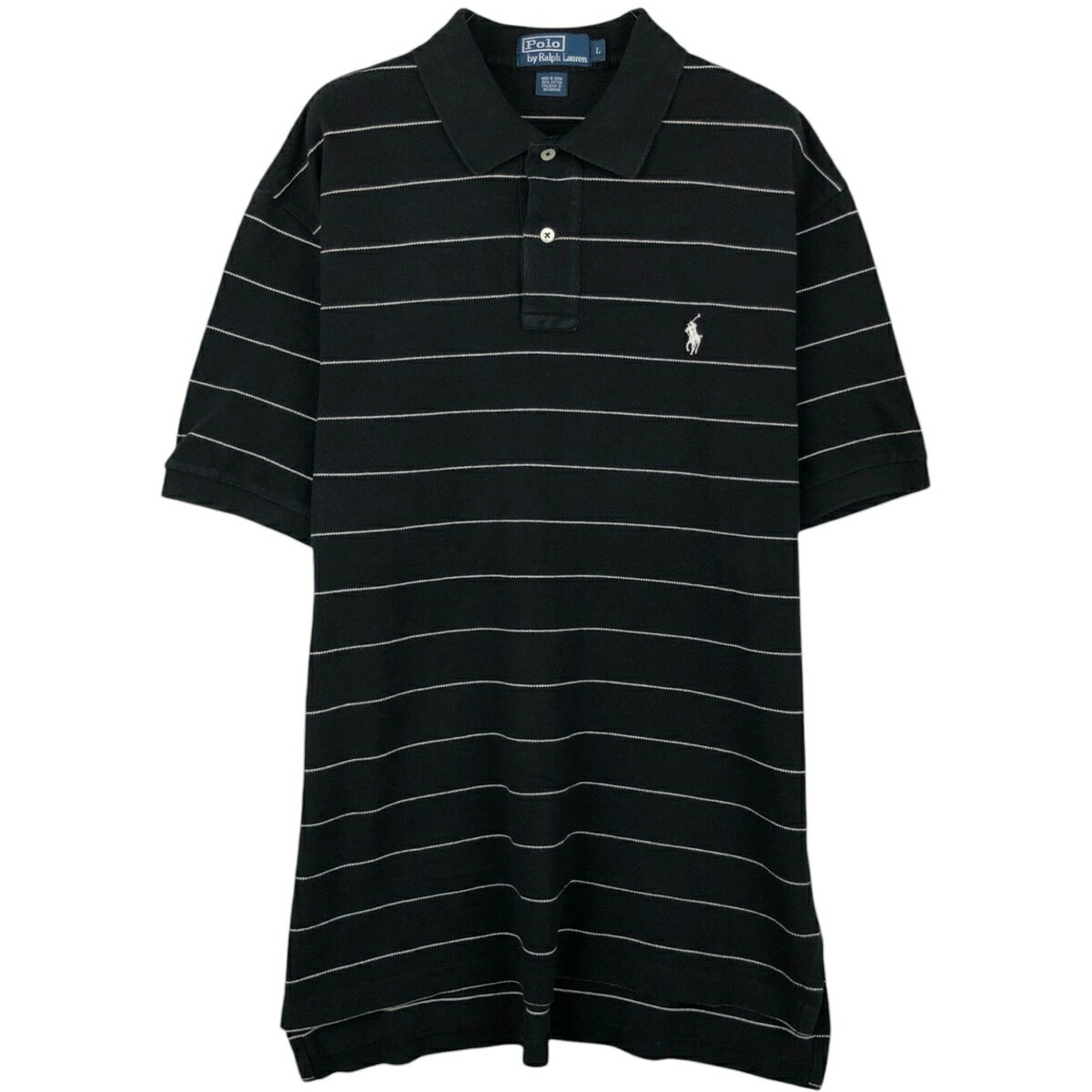 乐天商城 - 古着 ラルフローレン Ralph Lauren POLO by Ralph Lauren 半袖 ボーダー ポロシャツ メンズL相当 /eaa622689 【中古】 【260613】