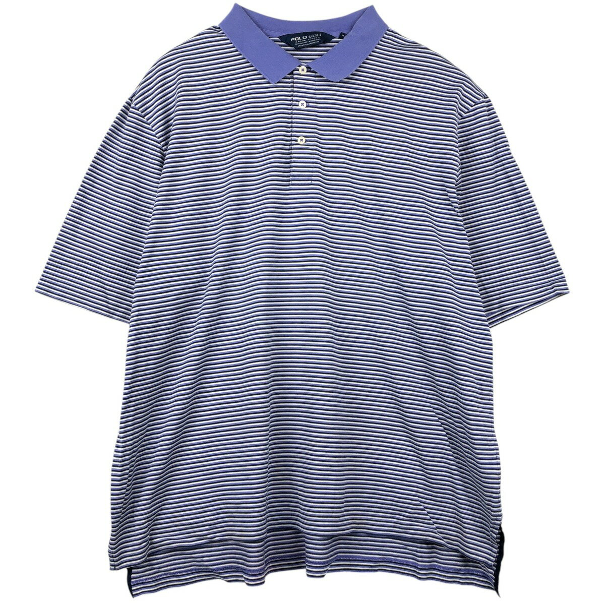樂天商城 - 古着 ラルフローレン Ralph Lauren POLO GOLF ポロゴルフ 半袖 ボーダー ポロシャツ メンズXL相当 /eaa622982 【中古】 【260608】