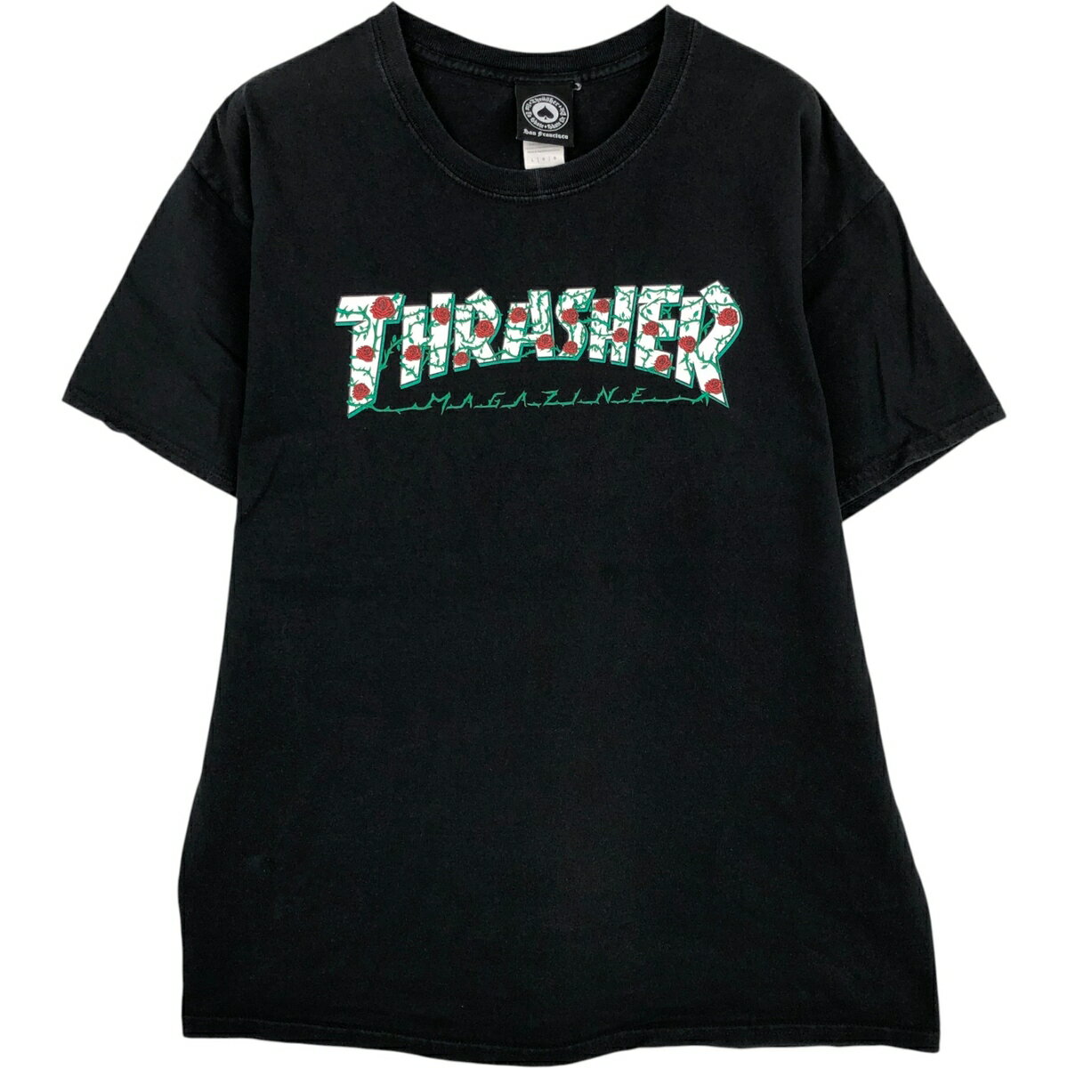 乐天商城 - 古着 スラッシャー THRASHER サーフ スケートTシャツ メンズL相当 /eaa623079 【中古】 【260605】 ブラック系 春夏秋