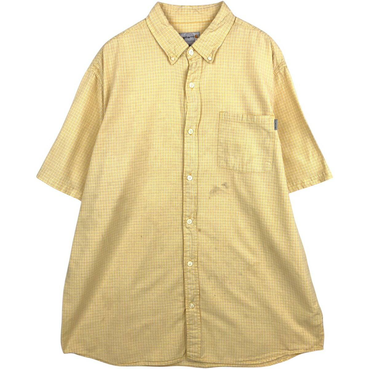 商品詳細 ブランド・Carhartt・カーハート・ 特徴・ボタンダウン・半袖・ モデル/形状・半袖 ワークシャツ・ 素材・コットン:100%・ 色・イエロー系 黄色・クリーム色・ 柄・チェック柄・ワンポイント・ 生産国・インド製・ 年代 サイズ・メンズXL・表記サイズ:XL・着丈:86.5cm・身幅:67.5cm・肩幅:55cm・袖丈:29cm・ コンディション・C・ カテゴリ・メンズ・トップス・半袖シャツ・その他半袖シャツ・ 商品番号・eaa623246・ 取扱店・・ スタッフコメントCarhartt 半袖 ワークシャツ / メンズXL / 商品番号 eaa623246 USEDワークアイテムですので使用感などございますが、まだまだご愛用していただけます。 古着という事をご理解の上ご注文よろしくお願いします。 【状態追記】 ●全体、汚れ※状態は当社独自の基準です。 着用感表記サイズ着丈身幅肩幅袖丈 メンズXLXL(※着用感、表記サイズは目安です。)86.5cm67.5cm55cm29cm ※測定値の若干の誤差はご了承下さい。サイズガイドはこちら ブランドCarharttカーハート 特徴ボタンダウン / 半袖モデル/形状半袖 ワークシャツ素材コットン:100%色イエロー系 黄色 / クリーム色柄チェック柄 / ワンポイント生産国インド製年代-カテゴリその他半袖シャツ商品番号eaa623246取扱店　　 カーハートの他の商品を見るその他半袖シャツの他の商品を見る