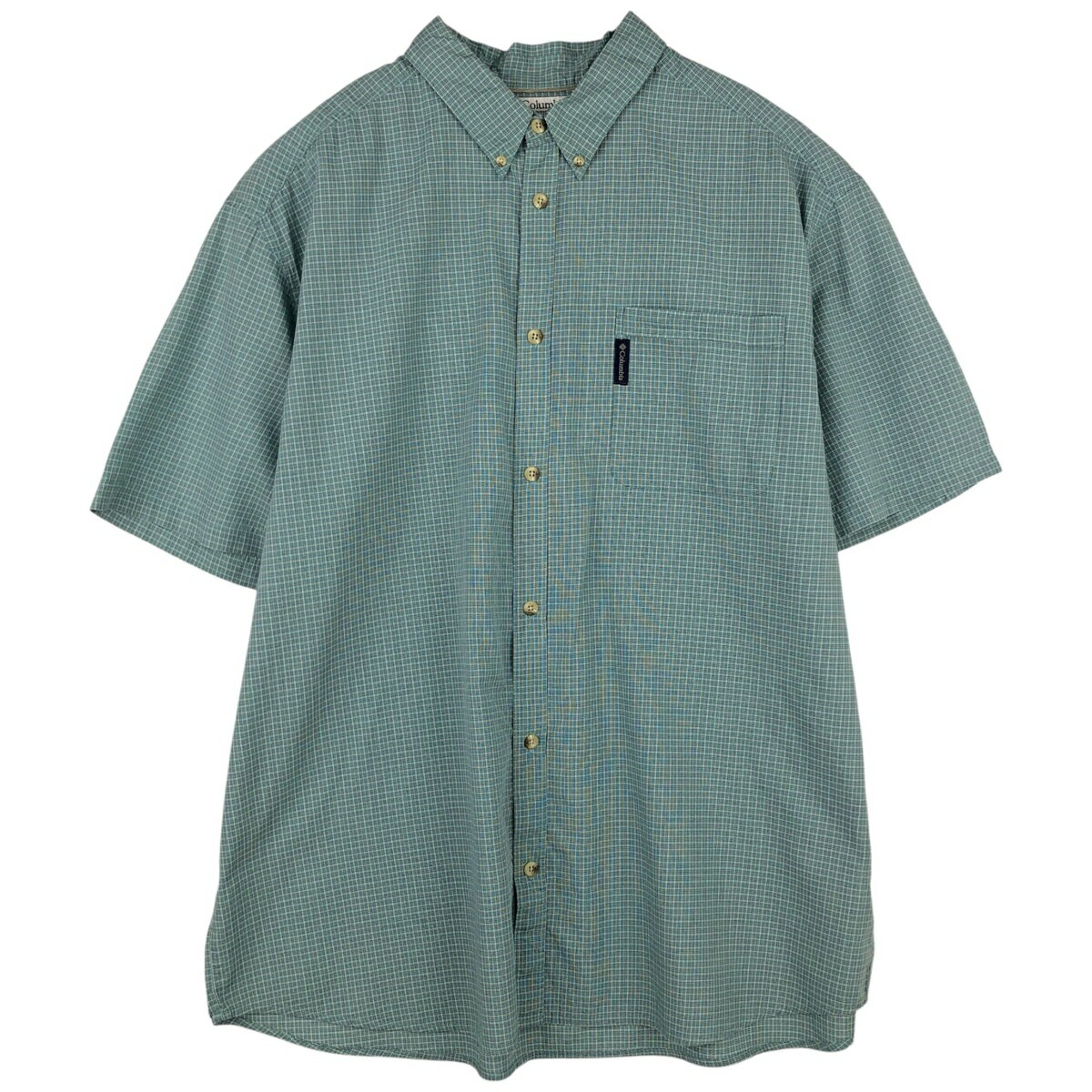 Rakuten - 古着 00'S コロンビア Columbia 半袖 ボタンダウン チェックシャツ メンズXXL相当 /eaa623258 【中古】 【260605】 ブルー系 春夏
