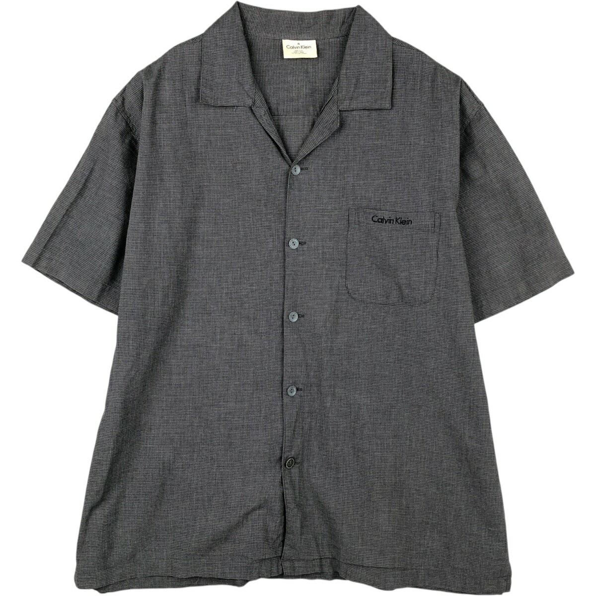 Rakuten - 古着 カルバンクライン Calvin klein チェック柄 半袖 オープンカラー コットンシャツ ボックスシャツ メンズXL相当 /eaa623270 【中古】 【260605】 春夏